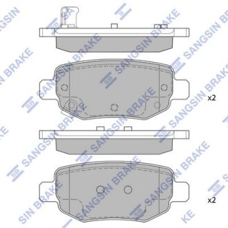 Тормозные колодки дисковые задние - (5810143A00, 5810144A00, 5810144A10) Hi-Q (SANGSIN) SP2126-R