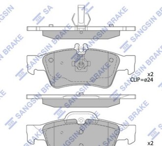 Sangsin колодки дискового гальма - Hi-Q (SANGSIN) SP2209