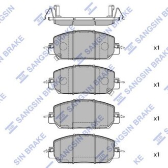 Колодки гальмівні (передні) Honda CR-V/Clarity 16- - (45022TLAA02, 45022TRNH00, 45022TLAA01) Hi-Q (SANGSIN) SP4176