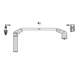 Комплект электропроводки - (2750102D10, 2750102W00, 2744502610) HITACHI 134117