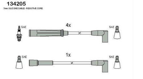 Комплект электропроводки - (90297570, 90197194, 1612477) HITACHI 134205