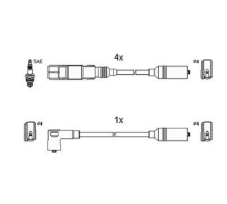 Комплект электропроводки - HITACHI 134267