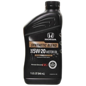 Масло моторное synthetic blend 5w-20 sp gf-6, 0,946л - HONDA 08798-9132 (фото 1)