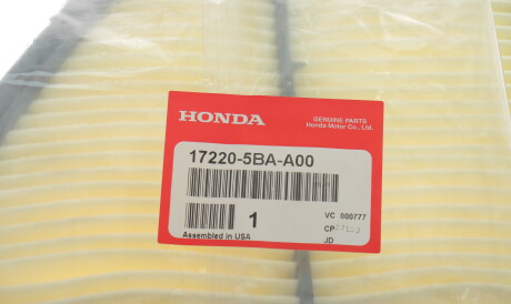 Фото 2 - Воздушный фильтр HONDA 17220-5BA-A00 (172205BAA00)