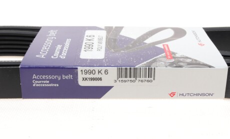 Фото 6 - Ремень приводной HUTCHINSON 1990 K 6 (1990K6)