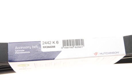 Фото 6 - Ремінь приводний HUTCHINSON 2442 K 6 (2442K6)