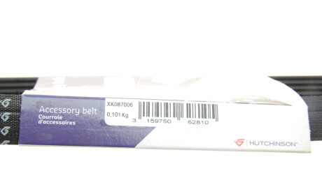 Фото 6 - Ремень приводной HUTCHINSON 870 K 6 (870K6)