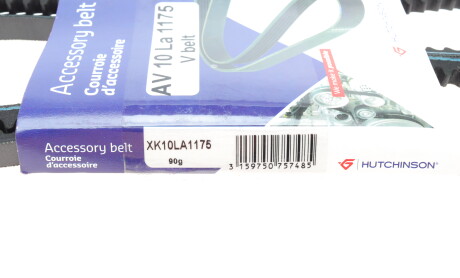 Фото 5 - Ремень приводной HUTCHINSON AV 10 La 1175 (AV10LA1175)