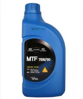 Синтетическое трансмиссионное масло /Mobis/Kia /Mobis MTF 75W-90 GL-4 для МКПП (04300-5L1A0) 1л - ((G052145S2, G052145A1, 83222365987, 0888580606, 0888581596)) Hyundai/Kia 043005L1A0