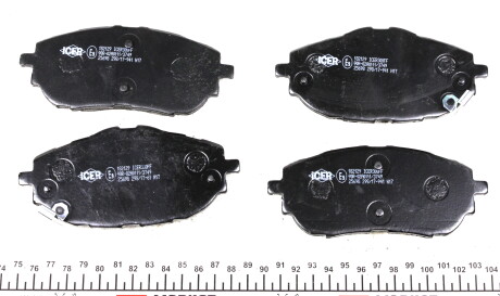 Фото 2 - Гальмівні колодки ICER 182129