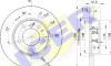 Диск гальмівний (передній) BMW 3 (E36/E46) 90-07/Z3 (E46)/Z4 (E85) 96-09 (286x22) (з покр.) (вент.) - (34111160674, 34111162282, 34111162288) ICER 78BD0674-2 (фото 1)