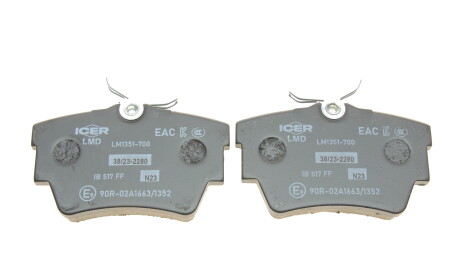 Фото 3 - Гальмівні колодки ICER LM1351-700 (LM1351700)
