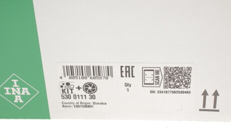 Фото 4 - Комплект ремня ГРМ INA 530 0111 30 (530011130)