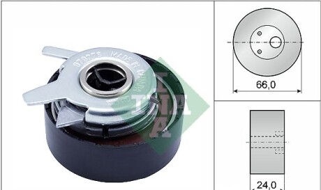 Натяжний ролик ременя ГРМ Volkswagen LT T4 2.5TDI (верхній) (натяжний для ПНВТ) AGX BBE APA BBF AHD ANJ AVR - INA 531 0276 30