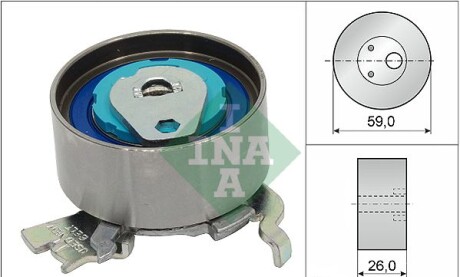 Фото 5 - Натяжной ролик ремня ГРМ INA 531 0679 30 (531067930)
