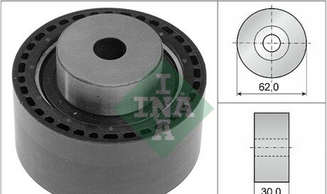 Паразитный / Ведущий ролик, зубчатый ремень - INA 532 0460 10