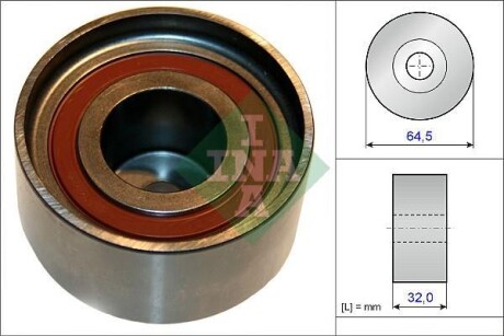 Паразитный / Ведущий ролик, зубчатый ремень - (md377198, md365983) INA 532 0675 10 (фото 1)