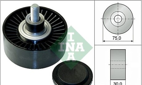 Напрямний ролик ременя генератора BMW 3 (E90) 06-11 (75x30) N54 N55 - INA 532 0751 10