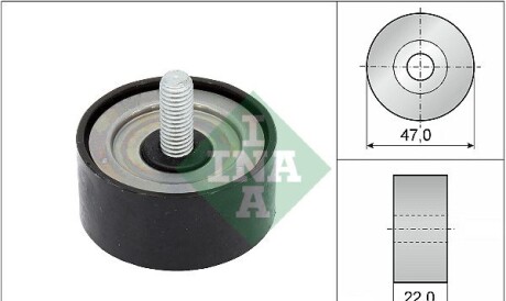 Ролик натяжний ременя генератора - (119235761R) INA 532 1001 10 (фото 1)