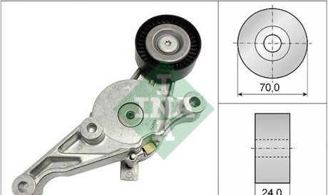 Натяжной ролик ремня генератора Volkswagen 1.9 2.0TDI 04-10 (70x24) - (03G903315C, 03G903315D) INA 534 0151 10