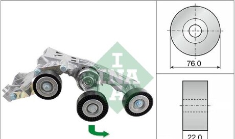 Натяжний ролик ременя генератора Mercedes A-class (W169) 04-12 - INA 534 0338 10