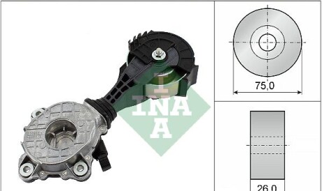 Napinacz paska wielorowk. bmw/citroen 1,6 (mechanizm pompy wody) - INA 534042610