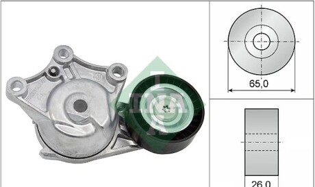 Натяжной ролик ремня генератора Peugeot 2008 208 1.6HDi 12- Citroen C3 1.4 1.6HDi C4 Cactus - INA 534 0428 10