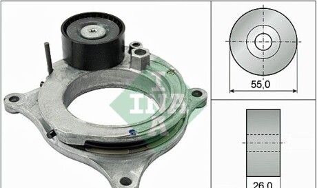 Натяжной ролик ремня генератора BMW 3(F30 F80) 5 (G30 F90) 7 (G11 G12) X5 (G05 F96) B48 B58 - (11288570439, 11288580360) INA 534 0598 10