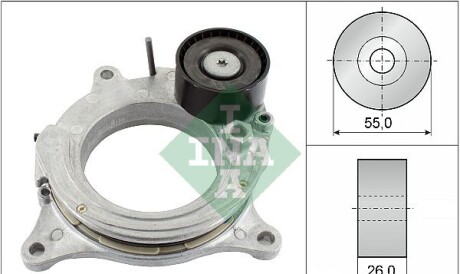 Натяжний ролик ременя генератора BMW X2 (F39) X3 (G01 F97) 17- B37 B47 B57 - (11288472172, 11288579118, 11288580358) INA 534 0692 10