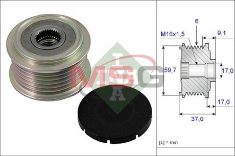 Механизм свободного хода генератора - (gy0218330b, gy0218w37z, gy0218330a) INA 535 0017 10