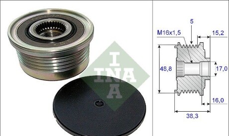 Механизм свободного хода генератора - (5200584040, 4417574, SCONP0020) INA 535 0048 10