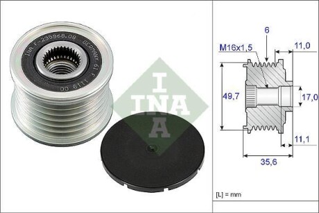 Шків генератора - INA 535 0086 10