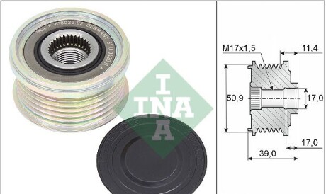 Шків генератора - (pac318300, pac418300, paek18300) INA 535035810 (фото 1)