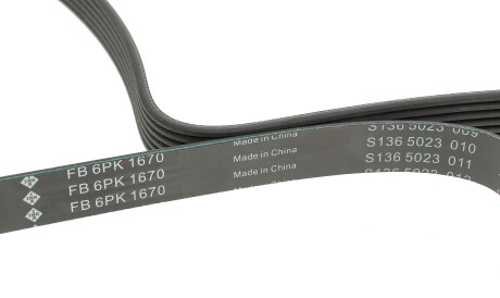 Фото 3 - Ремень приводной INA FB 6PK1670 (FB6PK1670)