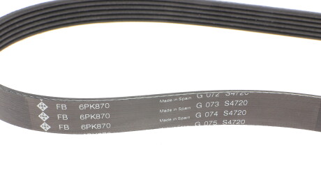 Фото 2 - Ремінь приводний INA FB 6PK870 (FB6PK870)