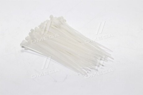 Хомут пластиковий 2,5x100мм, (100 шт/упак), білий - Intertool TC2510