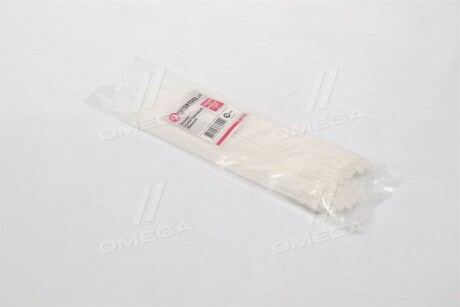 Хомут пластиковий 3,6x250мм, (100 шт/упак), білий - Intertool TC3625