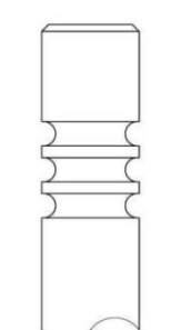 Клапан IN VAG 100 2,0D >86 (36*8*104,9) - (069109601D, 069109601C, 13280888) Intervalves 1020.002