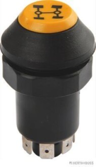 Перемикач блокування заднього мосту (кількість контактів 6) DEUTZ FAHR AGROCOMPACT, AGROLUX, AGROPLUS, AGROTRAC, DX, INTRAC RENAULT 100, 900, CERES SAME ANTARES, ANTARES II, DORADO 1 / 2 - JAKOPARTS 70490617