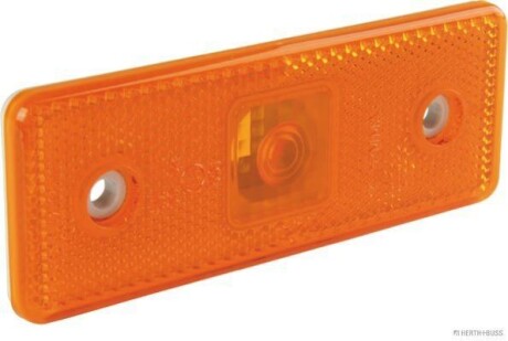 Габаритні ліхтарі Лів/Прав, жовтий, W3W, висота 41мм ширина 110мм глибина 7,5/35,2/110мм, кріплення вертикальне, 12/24В - JAKOPARTS 82710190