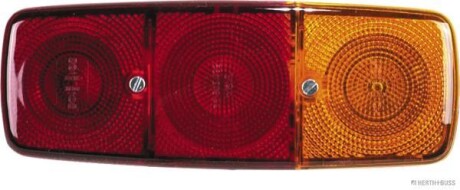 Ліхтар задній Лів (з індикатором, із стоп-сигналом, паркувальні вогні, з підсвічуванням номера) IVECO P/PA-HAUBENFAHRZEUGE MERCEDES LP, NG, UNIMOG 09.63- - ((0015440403, 0015444003, 0015444503, 0005447003, 1168200964)) JAKOPARTS 83830212 (фото 1)