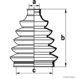 Пильовик ШРКШу зовнішн. Nissan Primera -08 - (0443702260, 0443805200, 0443805210) JAKOPARTS J2861027