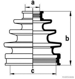 Пильовик ШРКШа зовнішн. TOYOTA 4 RUNNER, HILUX - (044370K021, 0443835021, 0443835022) JAKOPARTS J2862007