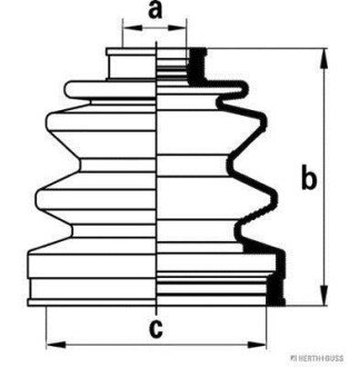 Пильовик ШРКШа (компл.) HONDA, HYUNDAI, KIA, MITSUBISHI, SUBARU - (4950933A10, 0K2C122530, 0K2KD22530) JAKOPARTS J2863004