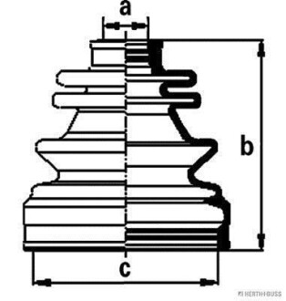 Комплект пилозахисний, приводний вал - (301712, 374082, 397415M325) JAKOPARTS J2869000