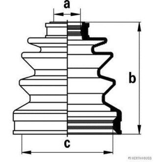 Пильовик ШРКШа Honda, Mazda, Mitsubishi - (44017S1AE01, 44017S1AE02, 44017S1AE50) JAKOPARTS J2884001