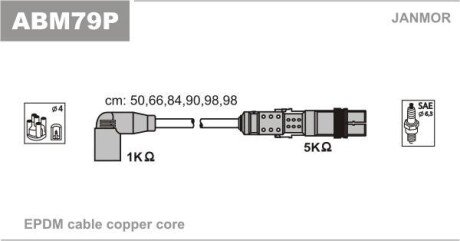 Комплект проводов зажигания - (021905409AA) Janmor ABM79P