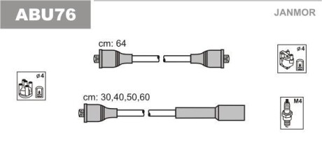 Комплект проводов зажигания - Janmor ABU76