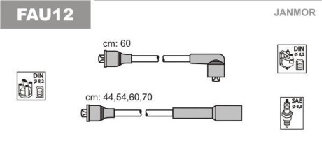 Комплект проводов зажигания - Janmor FAU12