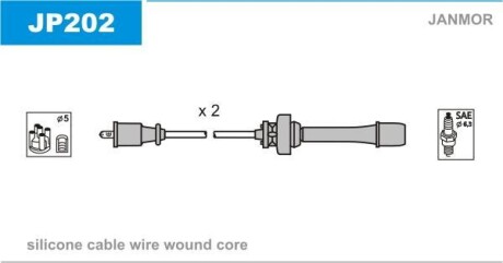 Комплект проводов зажигания - (fp8518140a, fp8618140a) Janmor JP202